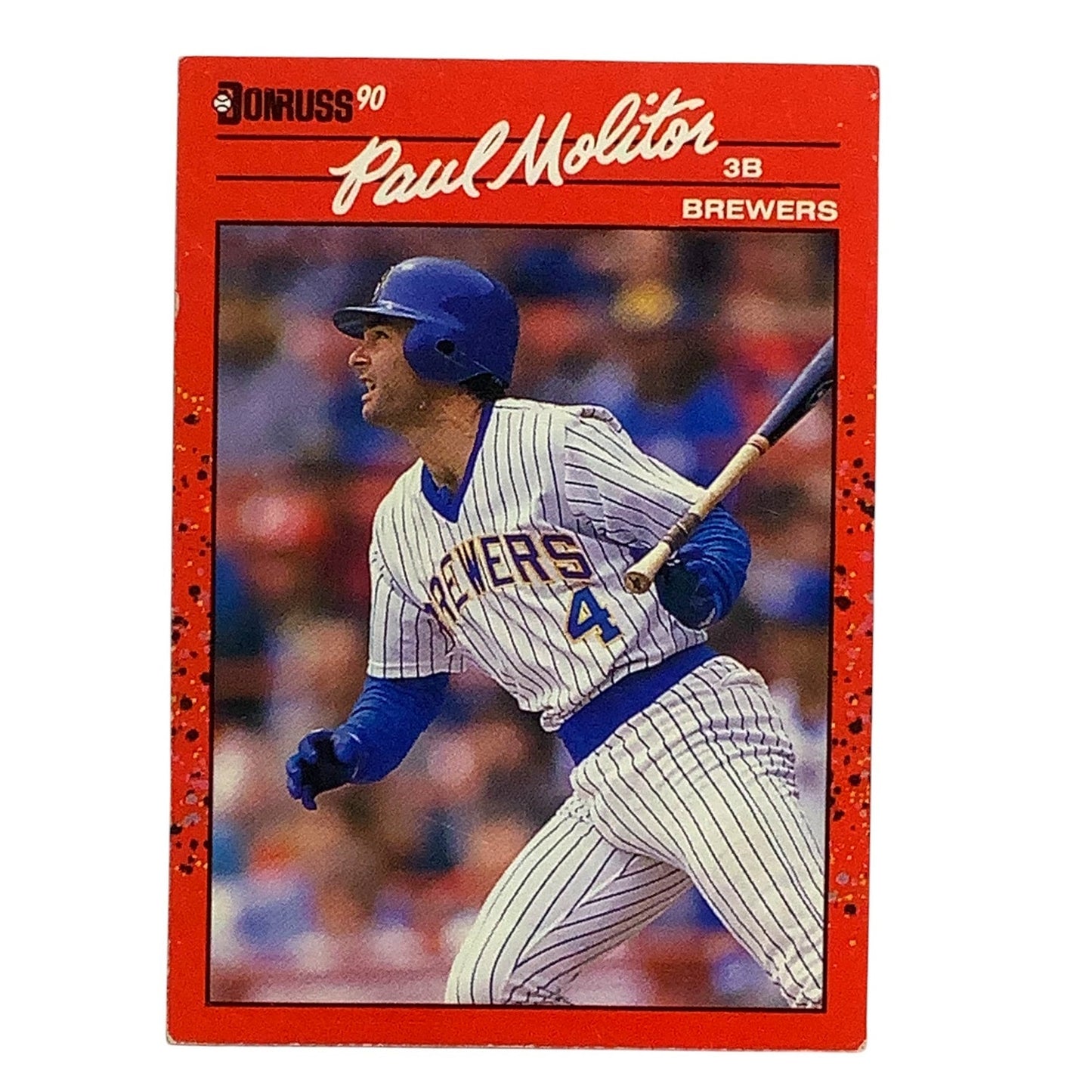 Paul Moliter, Milwaukee Brewers, MLB, Donruss 1990, Card 103, EXC
