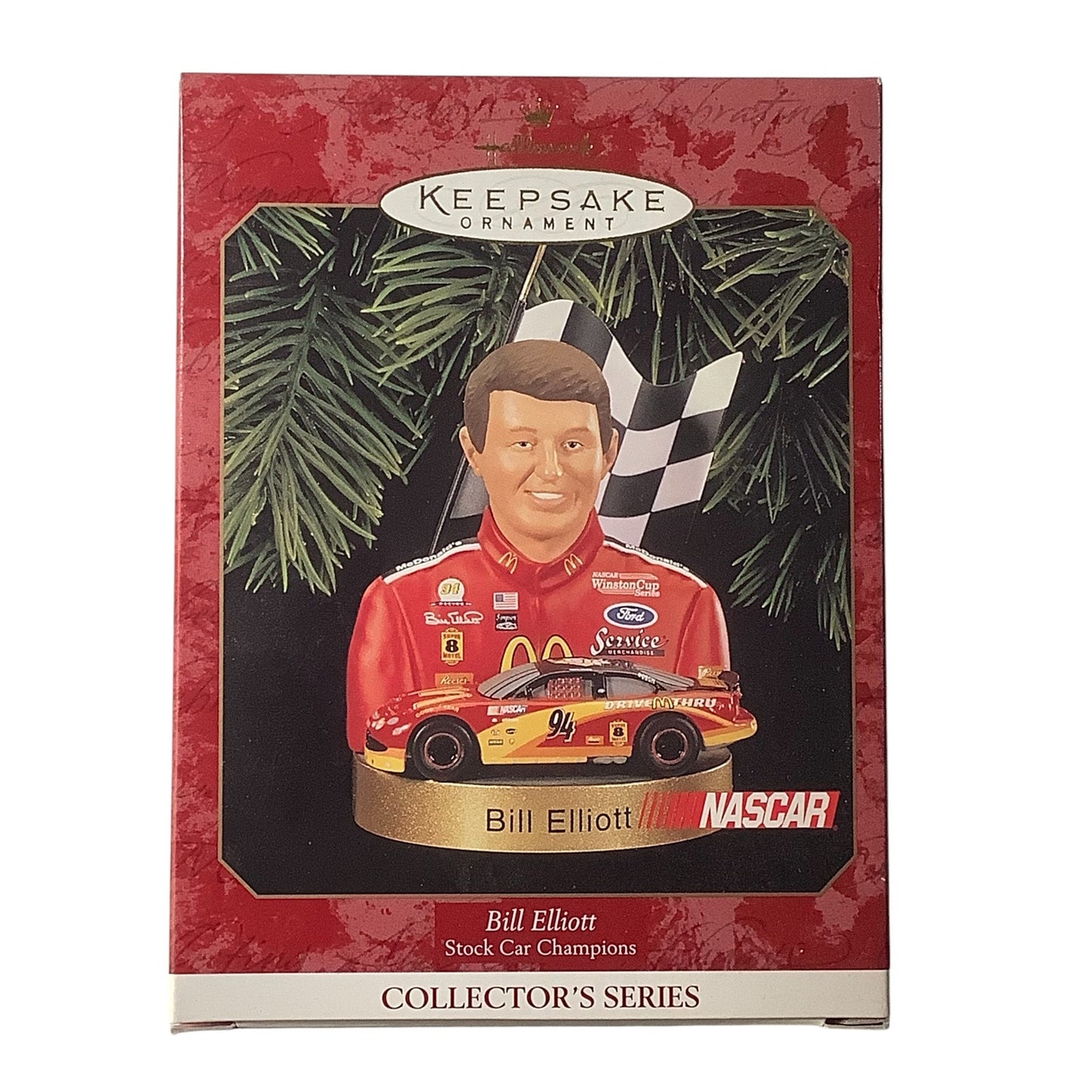 Hallmark 1999 Keepsake Ornament, NASCAR Bill Elliott, Stock Car Champion Series