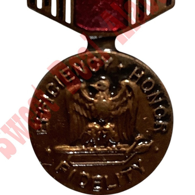 Army Good Conduct Medal (AGCM), Mini, Hat/Lapel Pin 1-1/8"H x 11/16"W
