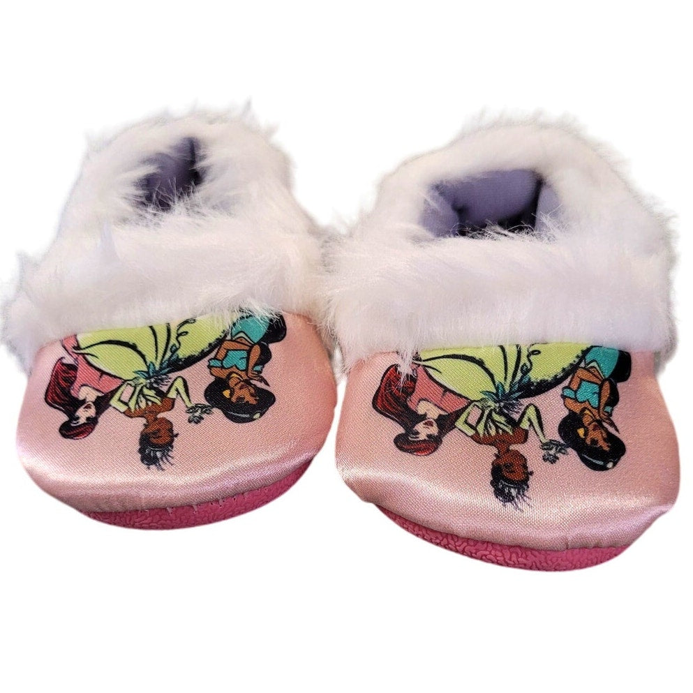 Disney Collection Girls Princess Slip-on Slippers, 5-6, Purple