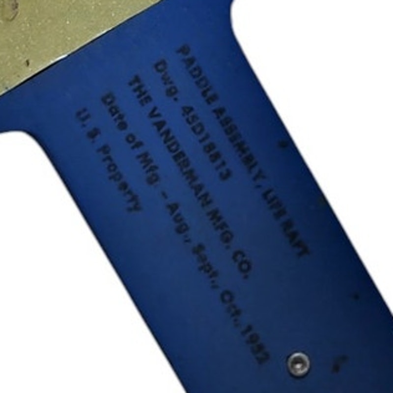 1952 Life Raft Paddle Assembly, Reflective Paddle, 14" x 3-1/4"