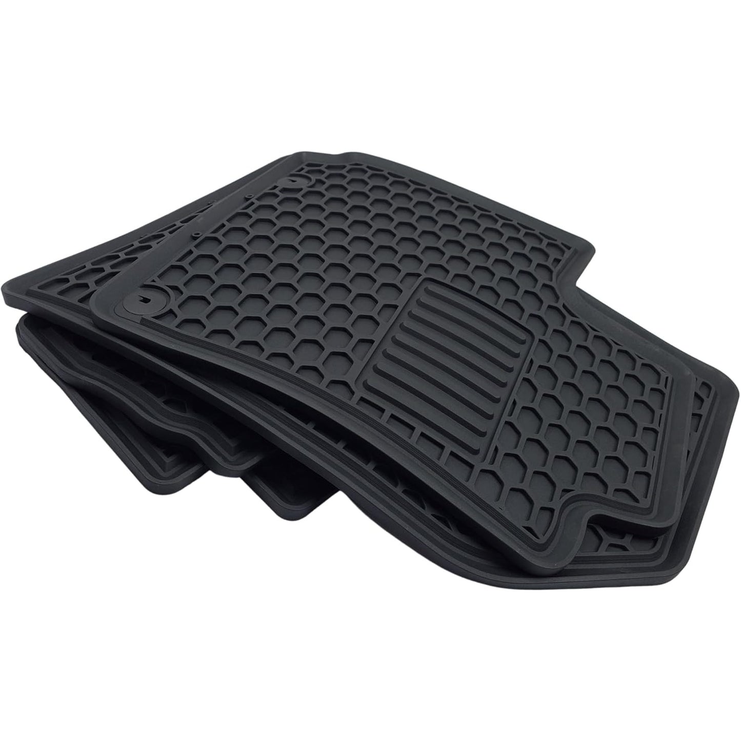 Mats – Fits Hyundai Kona 2018–2023 (Excl. EV), All-Weather F&R Liners, Black TPE