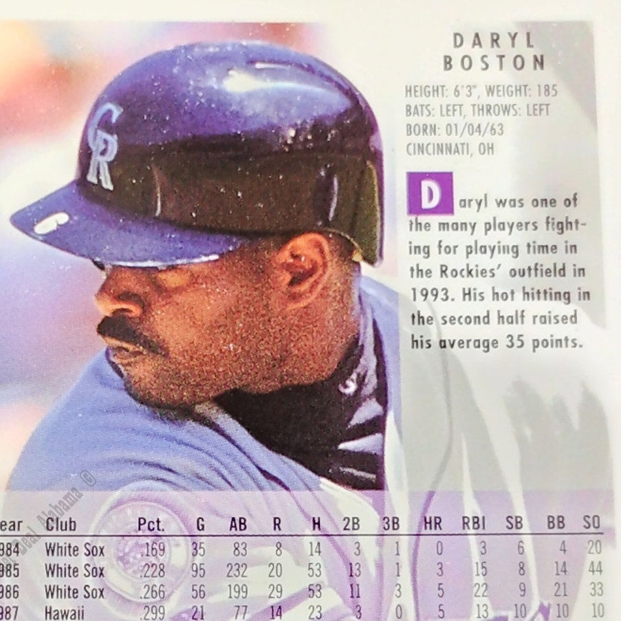 Daryl Boston, Colorado Rockies, #435, 1994 Fleer Baseball Collector's Card