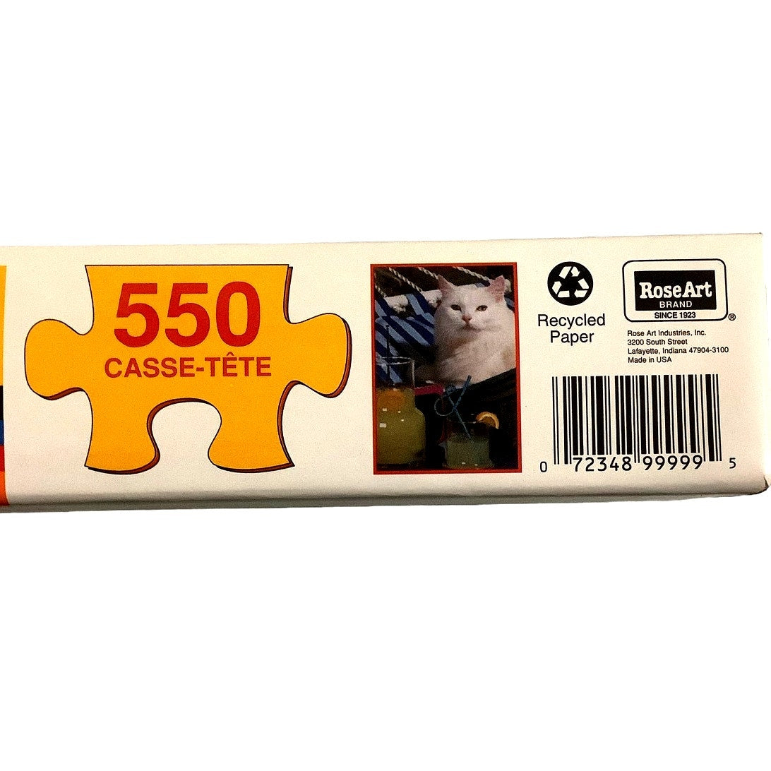 1994 Rose Art, Eastman Kodak 550 PC Jigsaw Puzzle, Catnap in Hammock, No. 99999