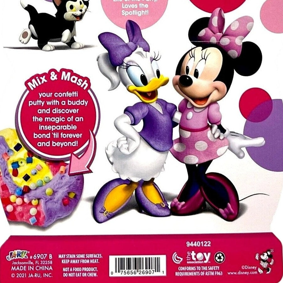 Disney Minnie Buddy Putty – 1 Pack w/ Confetti, 3 Colors, Fun Beads, Ages 4+