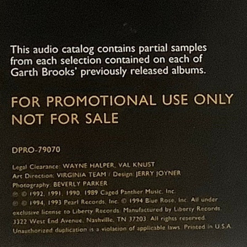 Garth Brooks - CD Zooming, 1994 LN Promotional CD, Pristine Condition