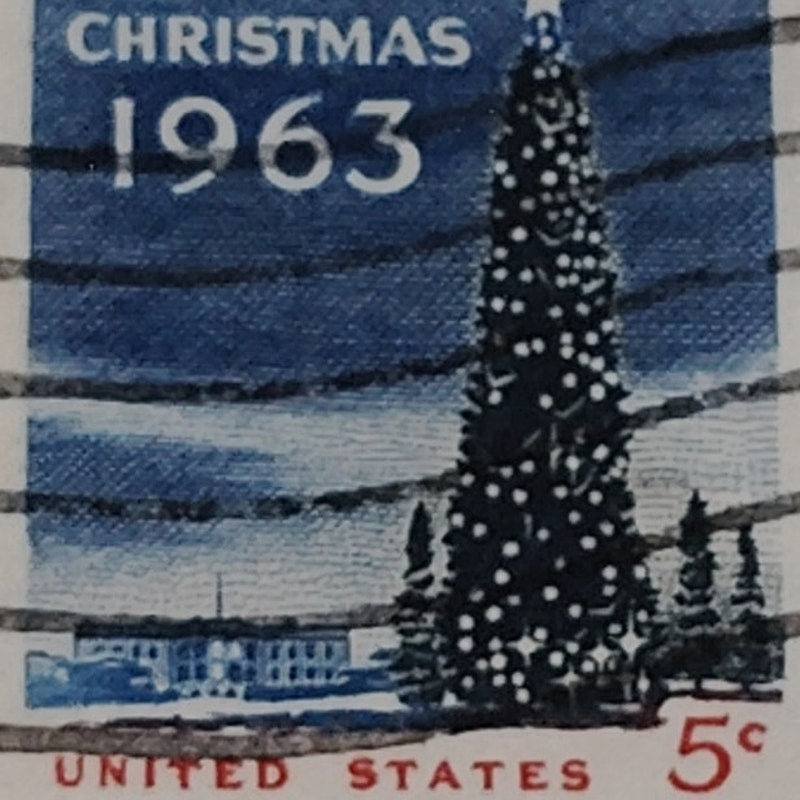 1963 Scott #1240 5¢ Christmas Tree, White House Lawn / Second Christmas Stamp