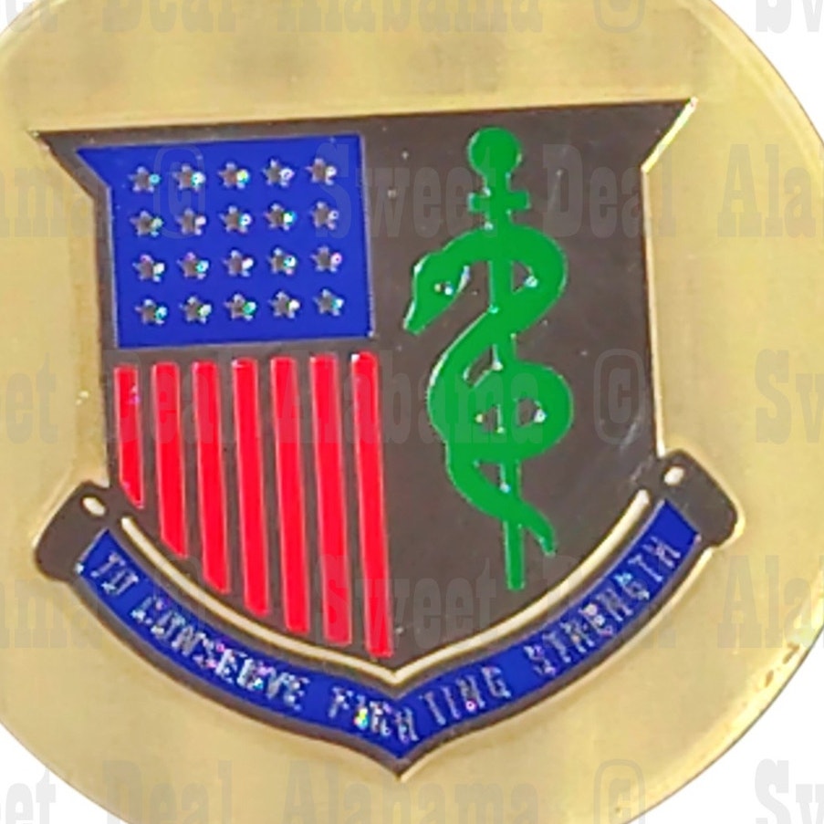 Metallic Army Medical Corps Recessed Emblem, 2" Display Plaque Sticker Emblem
