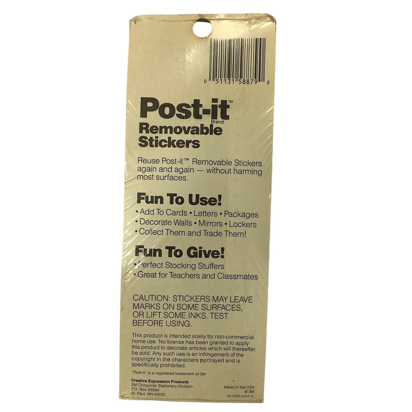 NIP- Vintage 1978 Garfield Post-It Removeable Sticker Sheets (2 Sheets) Mfgr 3M
