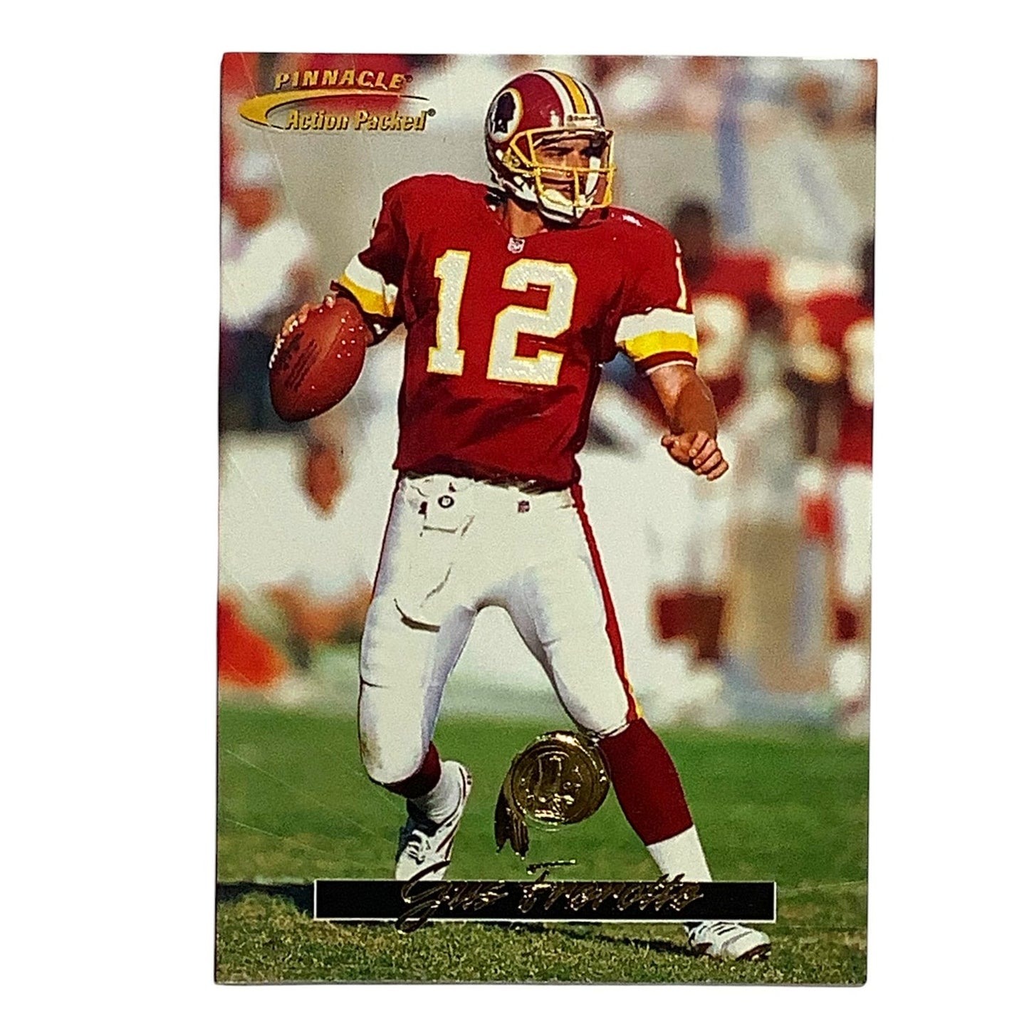 Gus Frerotte, Washington, NFL, Pinnacle 1996, Card 90, EX/NM
