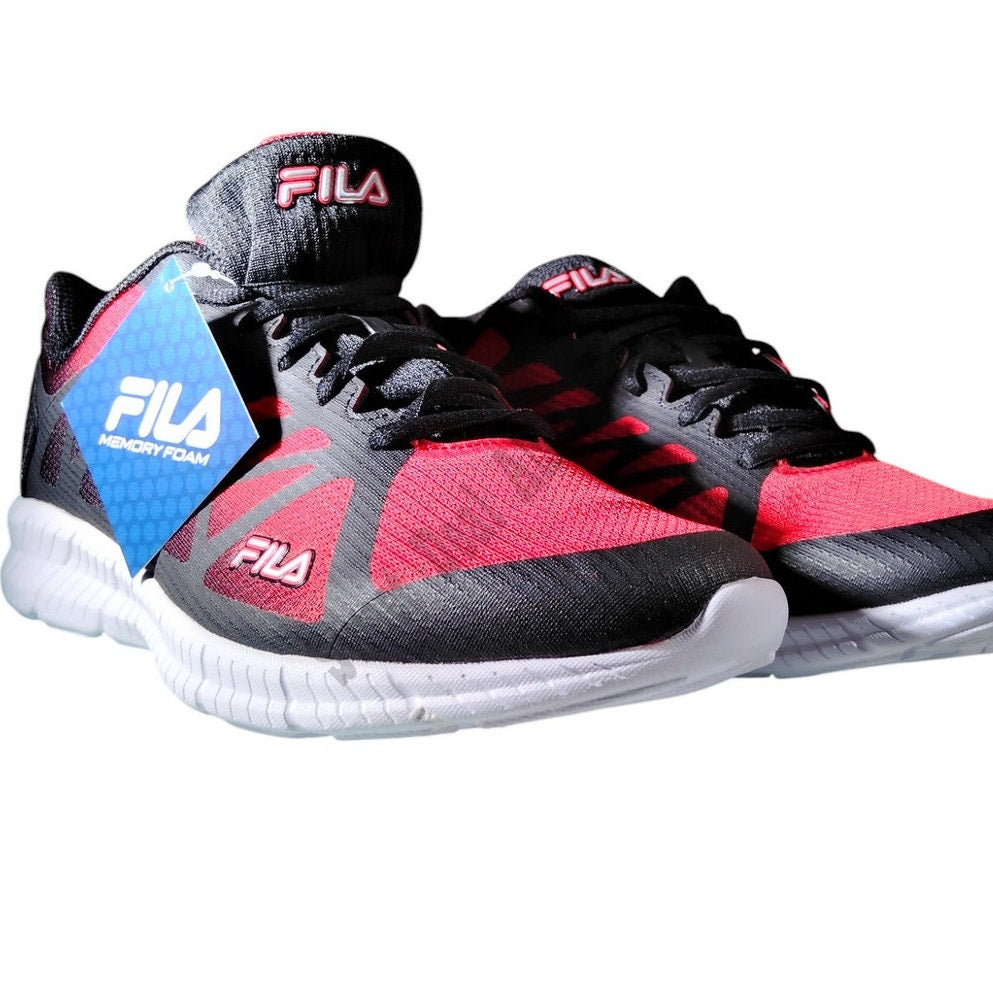 FILA Fantom 6 Men's Running Shoes, Memory Foam, Size 10, Red/Black, NIB