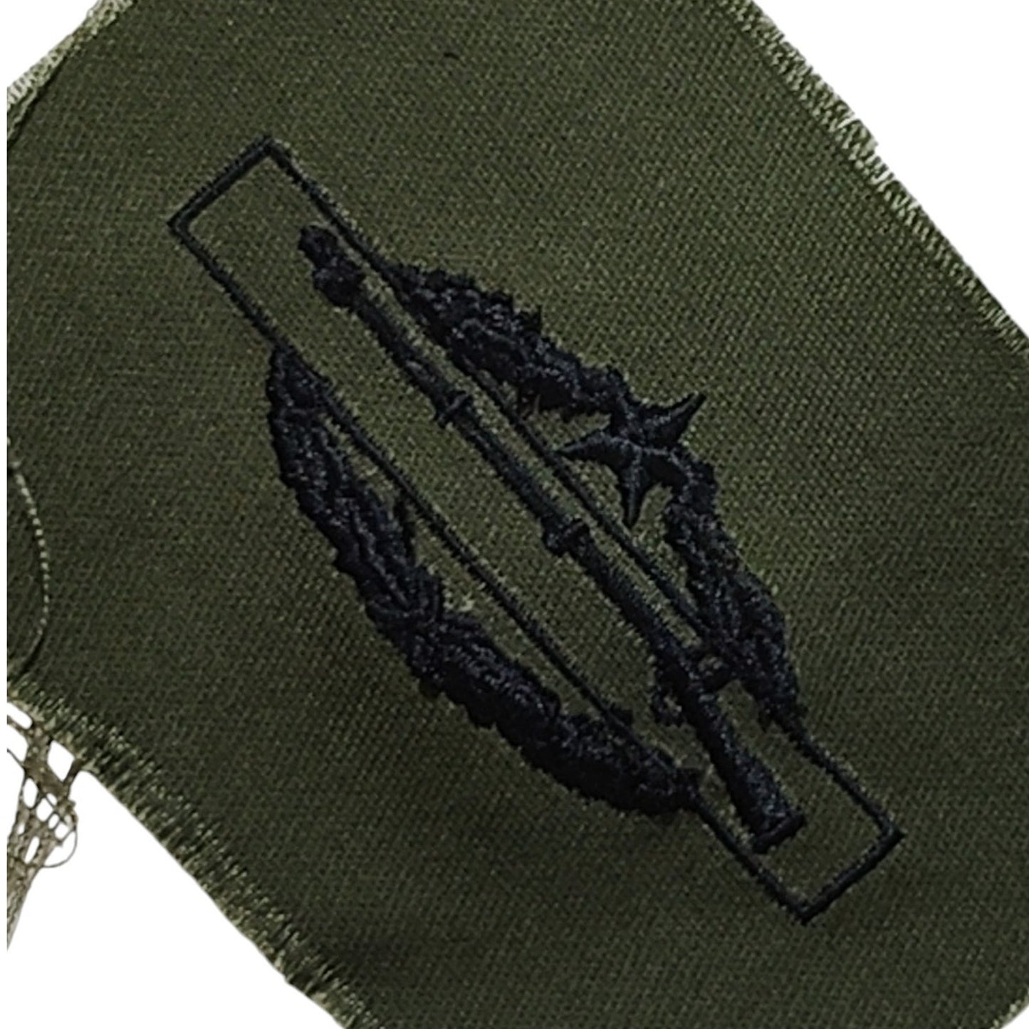 US Army CIB 2nd Award Patch Sew-On OD Green BDU Cloth Emblem 4"x3"