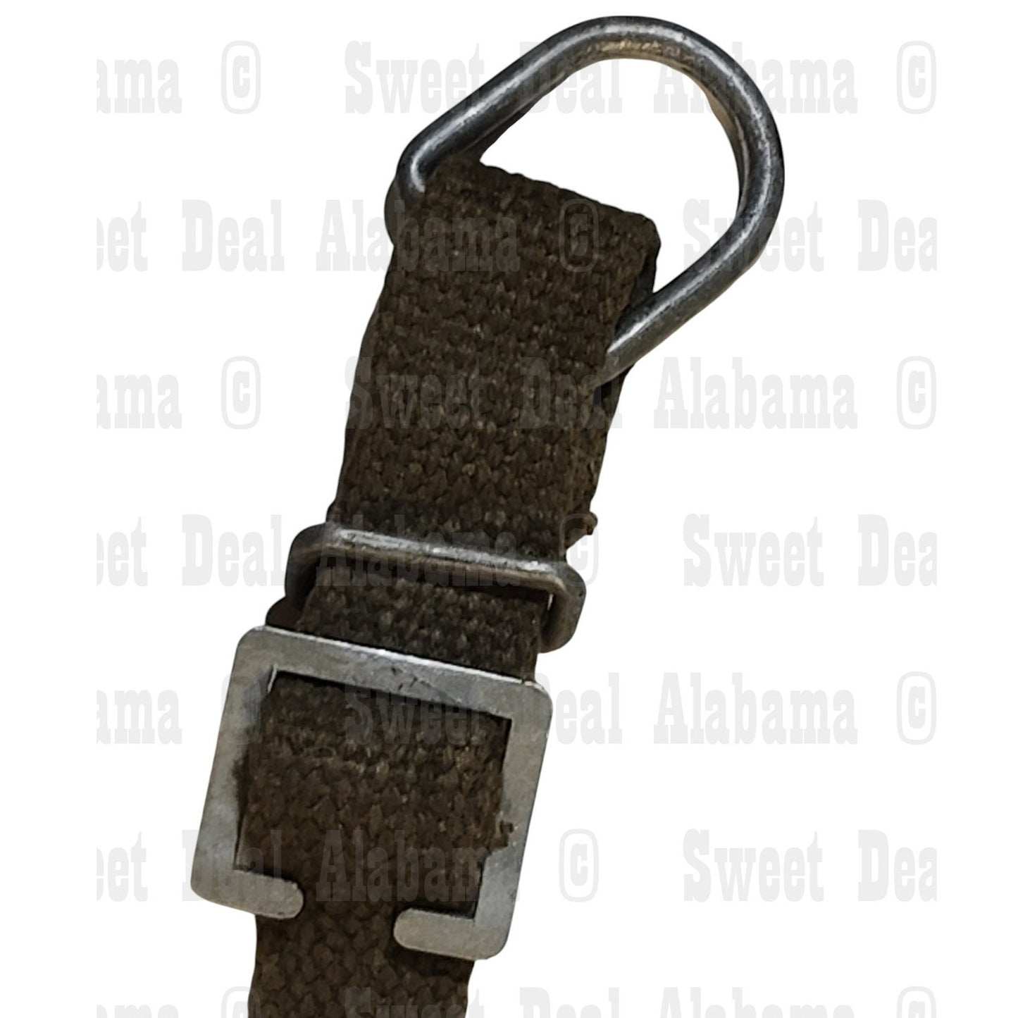WWII Canvas Strap – 36"x3/4", D-Ring & Slide Buckle, USGI Webbing, Field Gear