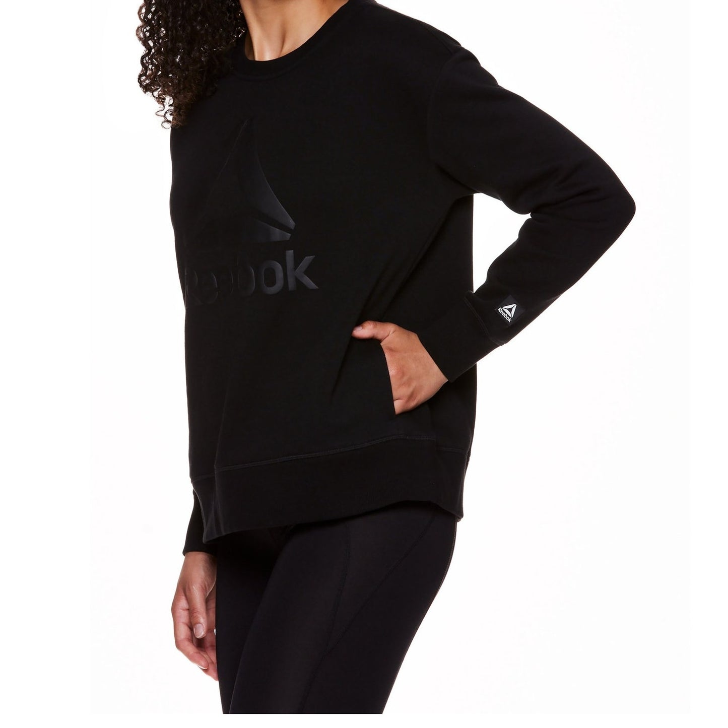 Reebok Women's Supersoft Gravity Crew Sweatsuit Shirt & Pants w/ Pockets, SM