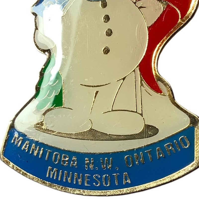 Vintage Lions Club Int. Snowman Pin, Manitoba N.W. Ontario Minnesota, 5M