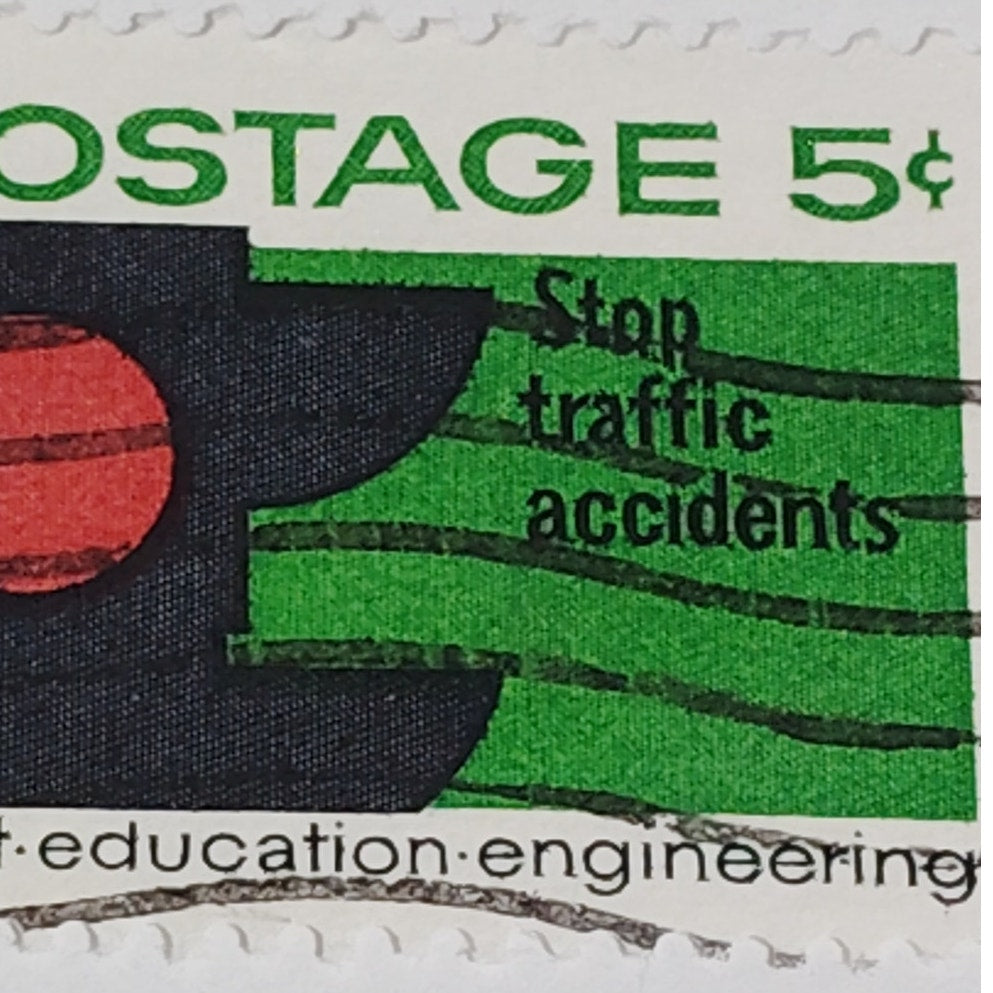 1965 Scott #1266 – 5¢ Stop Traffic Accidents / Safety Campaign – Canceled