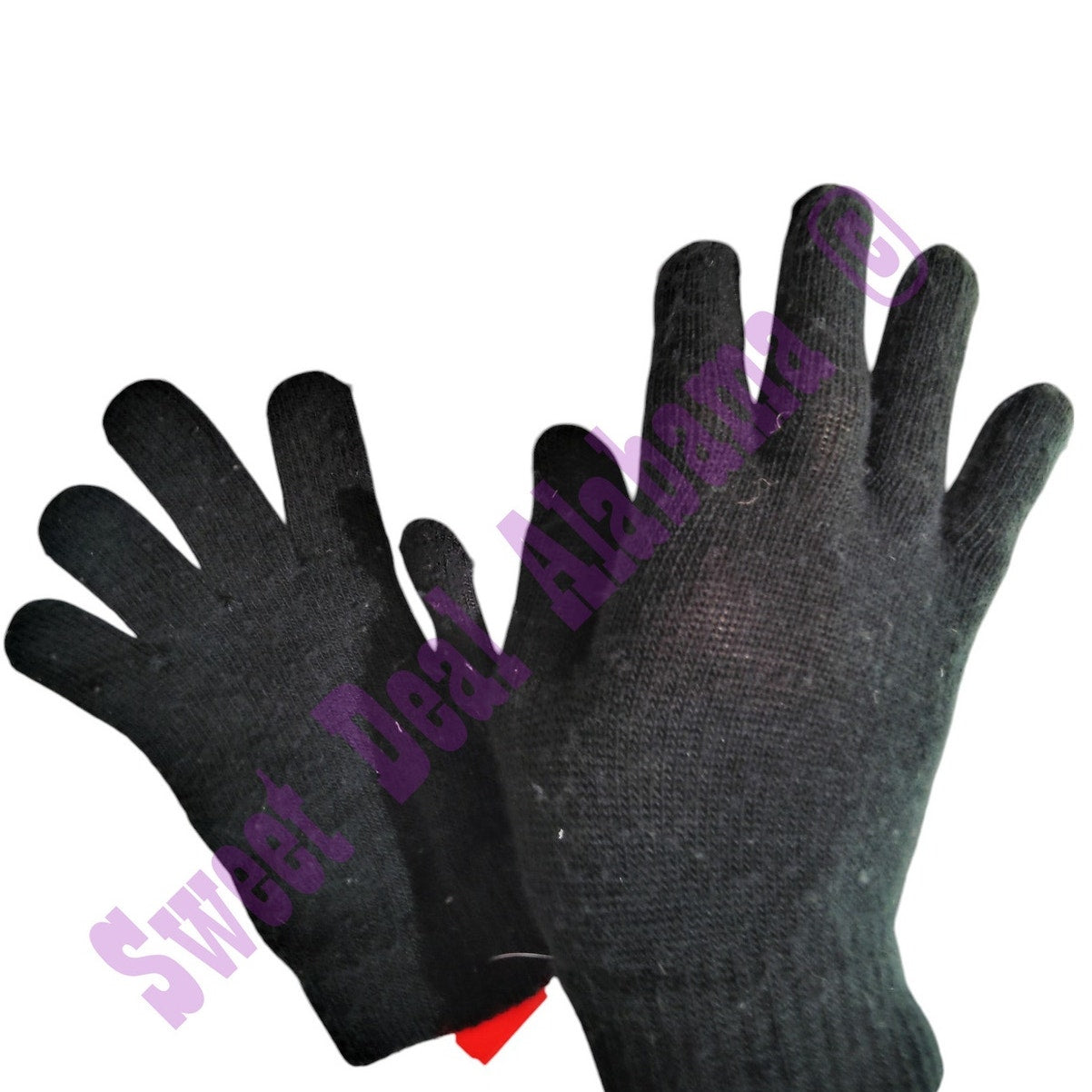 Small Black Knit CW Sweater Gloves, NOI available