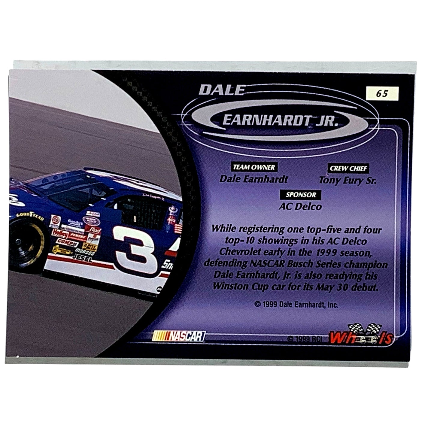 Dale Earnhardt Jr #3 ACDelco Monte Carlo, 1999 Wheels #65 NASCAR Winston Cup NM+