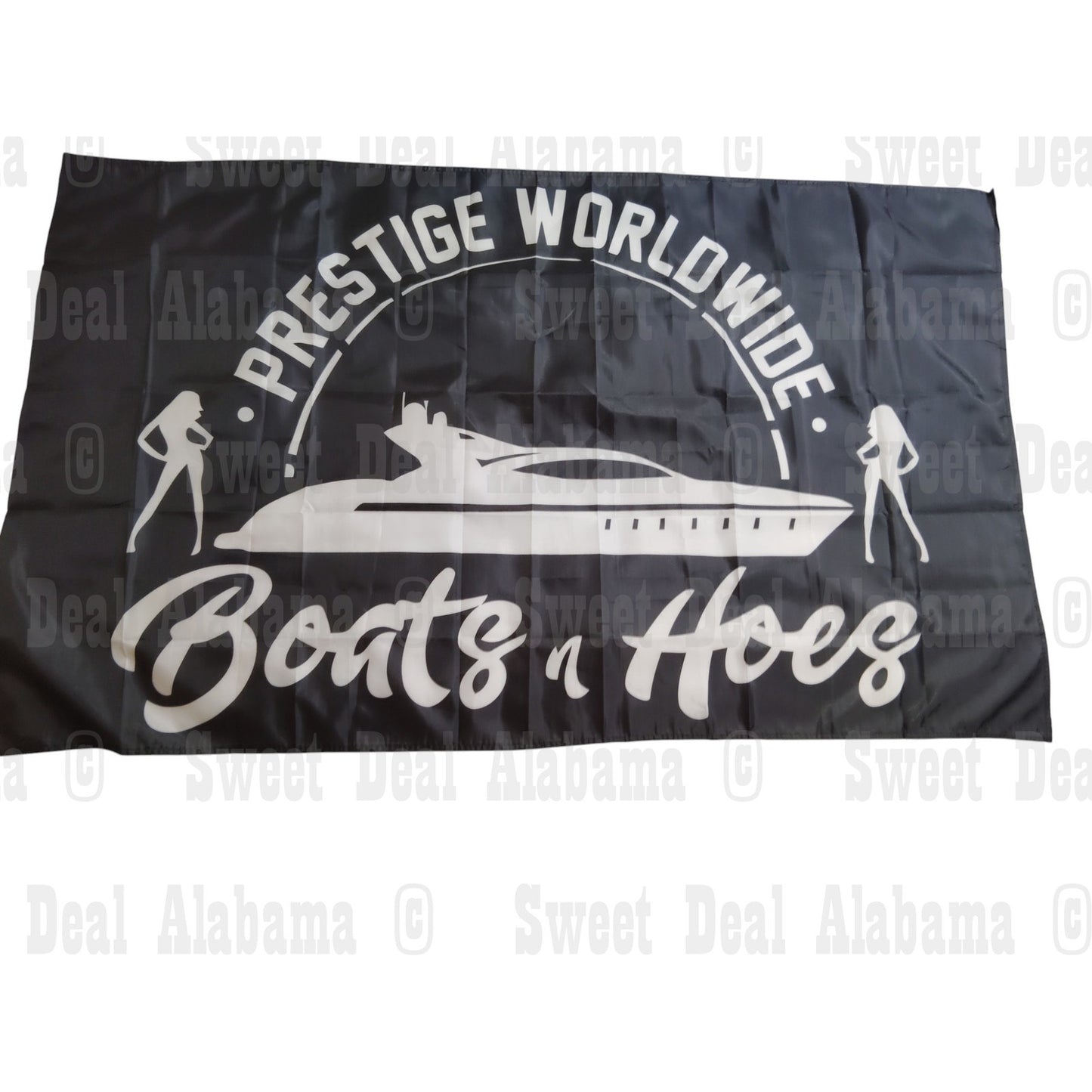 Prestige Worldwide Boats 'N Hoes Flag 5x3ft – Funny Banner for Man Cave, Garage