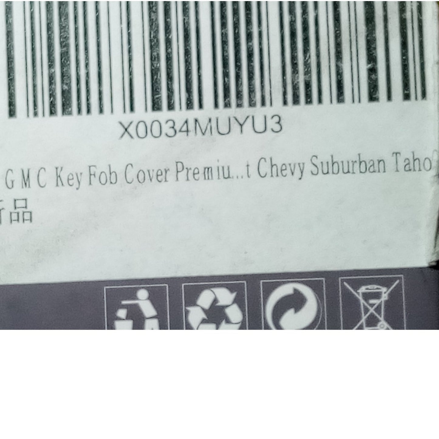 -Button Keyring & Key Fob Cover Fits Chevrolet Suburban Tahoe GMC Terrain Yukon