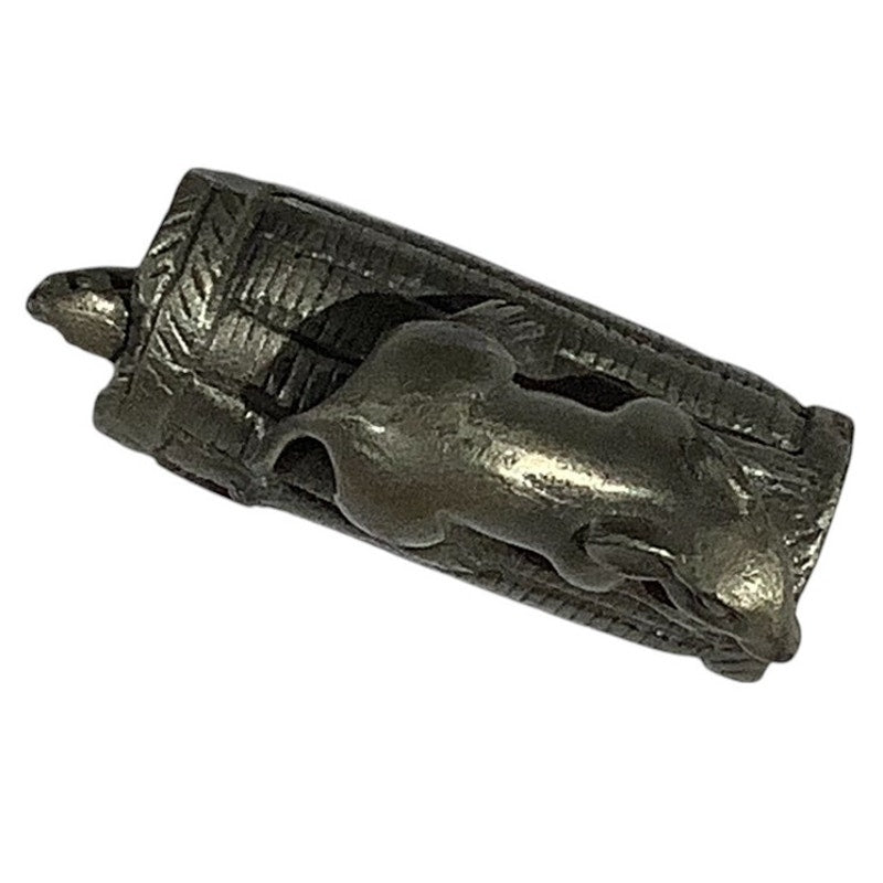 Vintage Mice in/on a Barrell Pewter Figure, 2"W X 1"H