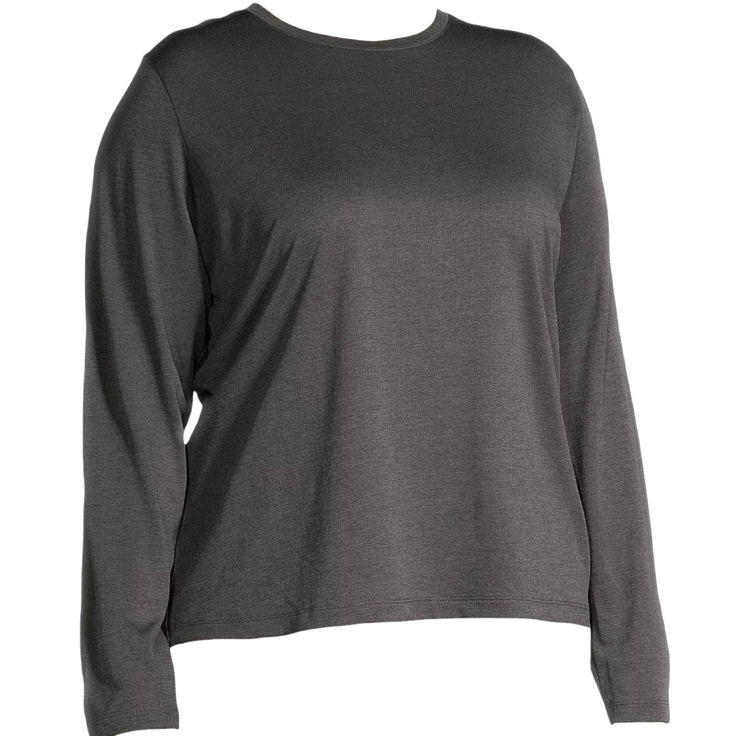 Xersion Womens Crew Neck Long Sleeve T-Shirt Plus Size, Gray, 3XL (22W)