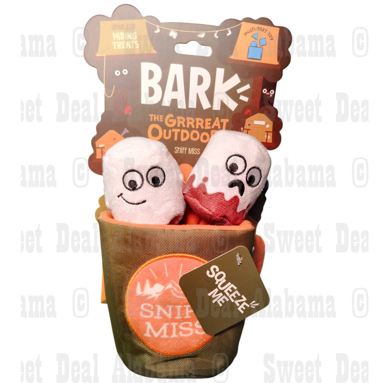Bark Sniff Miss Marshmallows & Mug Soft Toys (3-in-1) for Small Dogs