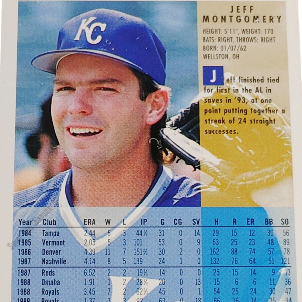 Jeff Montgomery, Kansas City Royals, #170, 1994 Fleer Baseball Collector's Card
