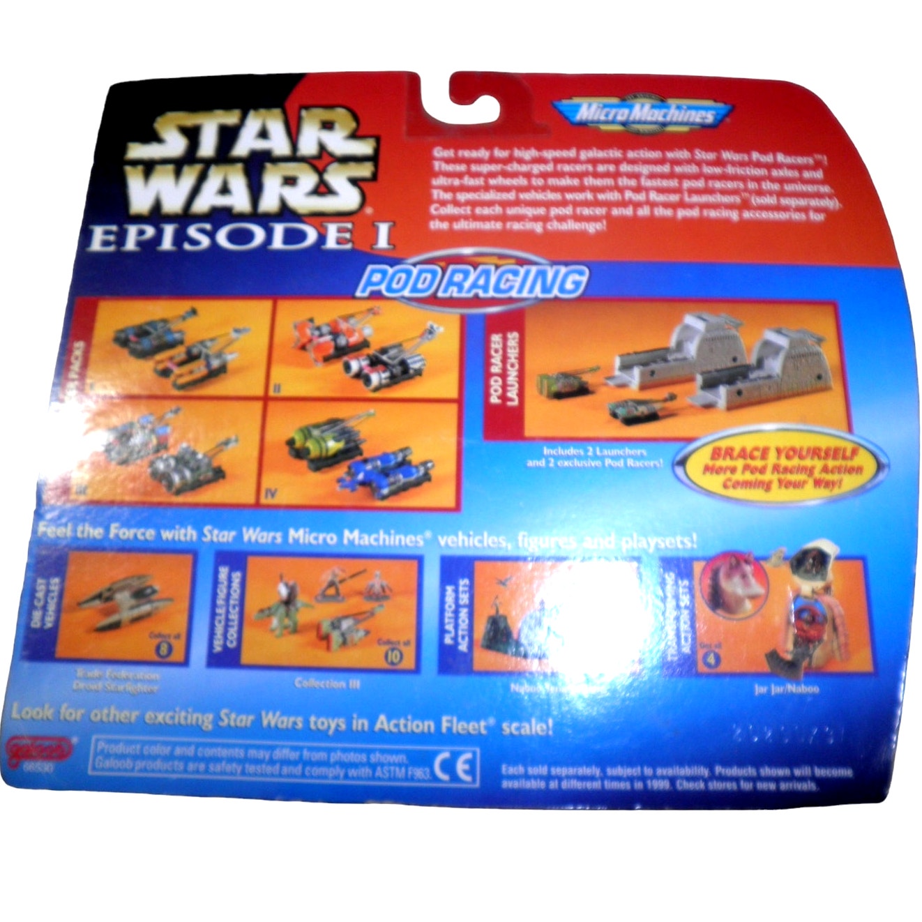 Galoob 1999 MicroMachines Star Wars Episode 1 Pod Racing 2 Pod Racer Pack II