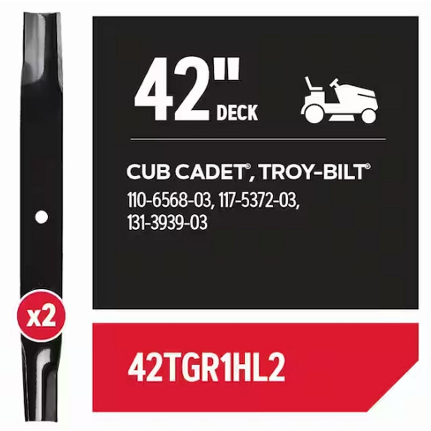Oregon Riding Mower Blades for 42" Deck, Fits Toro/Exmark Riding Mowers (Set/2)