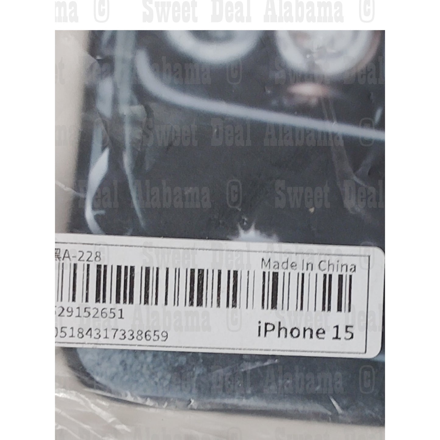 For iPhone 15 Bumper Case, Featuring Front View of Dodge Challenger