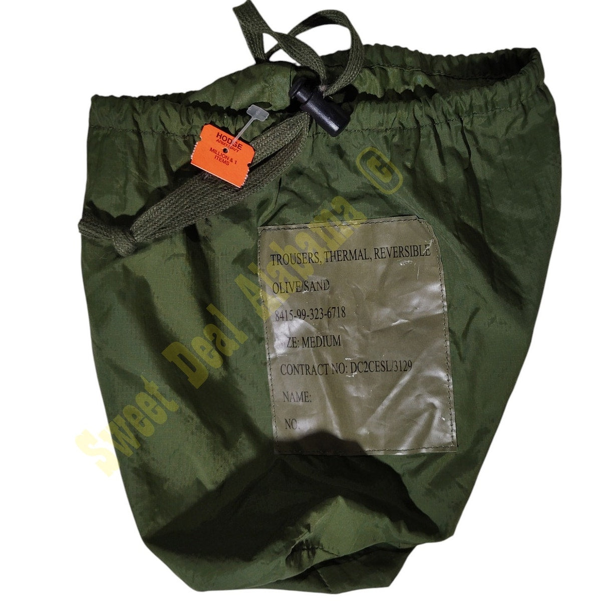 British Military - Bag used for Thermal Jacket, 12" x 5" x 4" (Bag Only), ODG