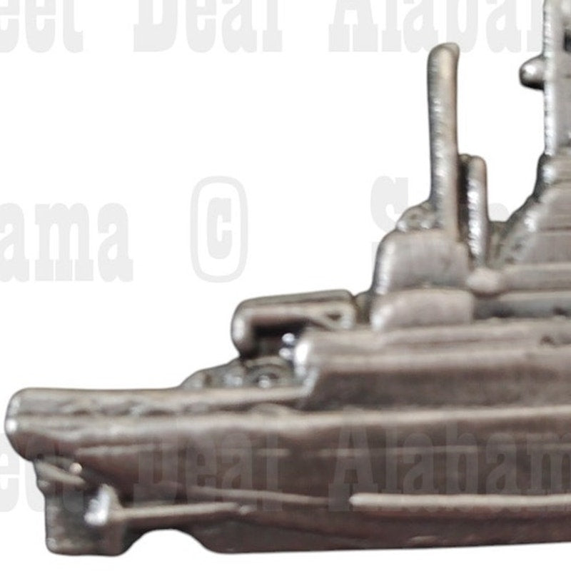 Tug Boat, Patinated Silver Finish Hat, Lapel, Brooch Pin 1-1/4"W x 7/8"H