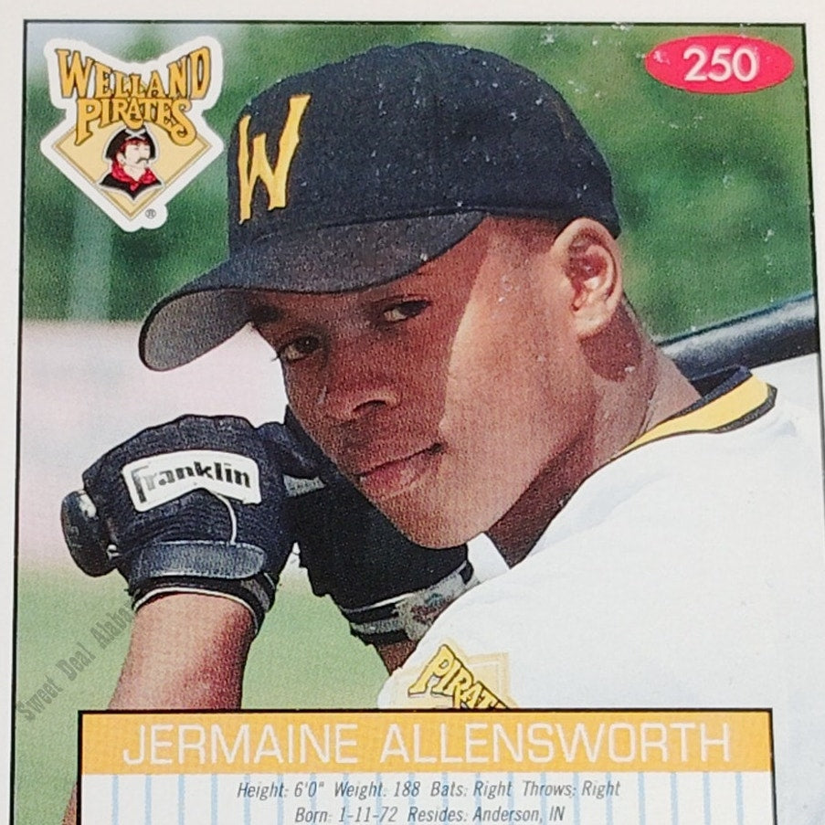 Jermaine Allensworth, Welland Pirates, No. 250, 93-94 Fleer Excel Minor Leagues