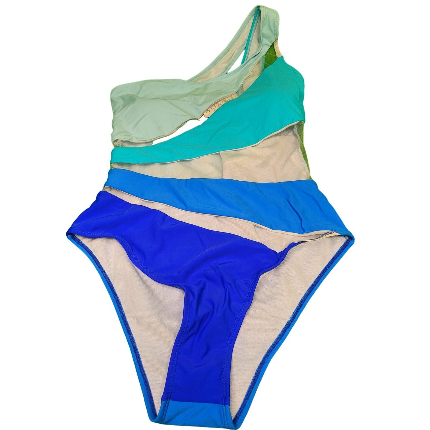 Swmmer Liket Women's Sexy One Piece Bathing Suits One Shoulder Swimsuits Monokini Slimming Mesh Swimwear, M (U.S. 8-10), NWT