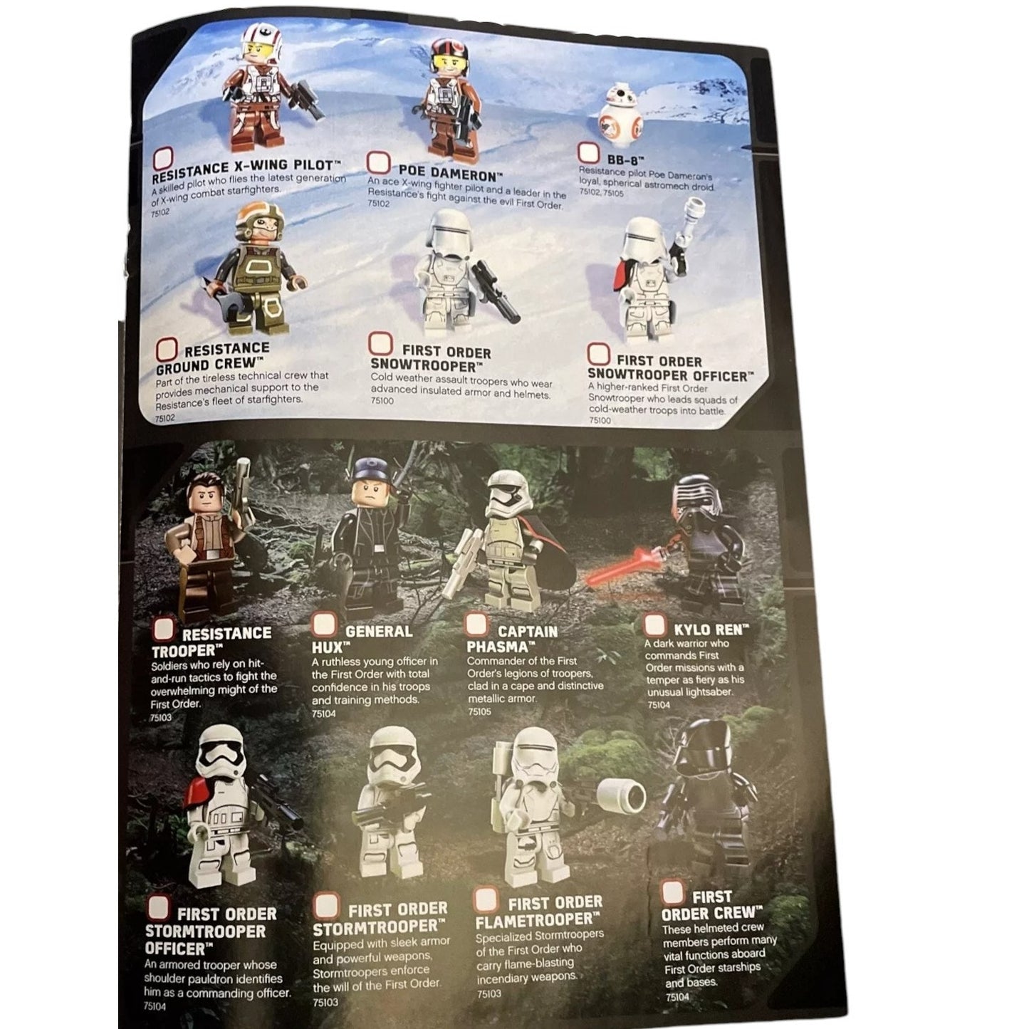 Lego Star Wars The Force Awakens, 2015 Full Color, Lego Club Mini Figures List