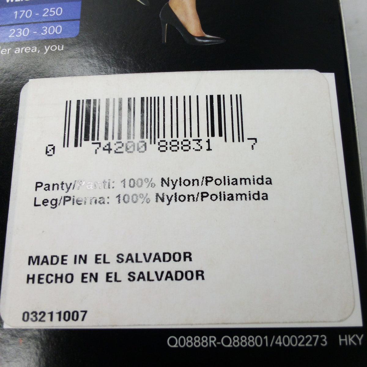 JMS Just My Size Day Sheer Non-Control Top Pantyhose 2-Pair Suntan 3X