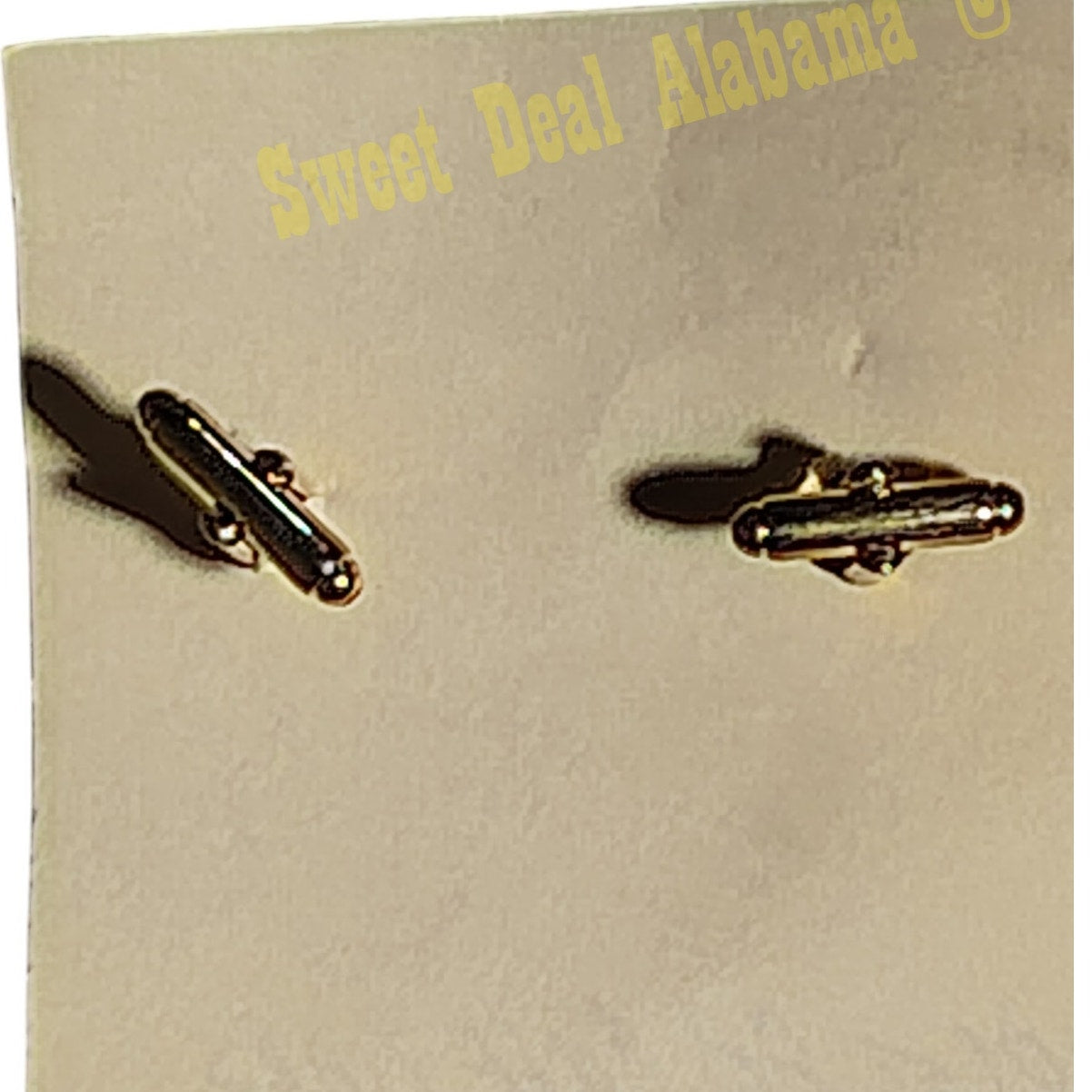 101st Airborne Division Cufflinks, Screaming Eagles Emblem, 1"H x 3/4"W