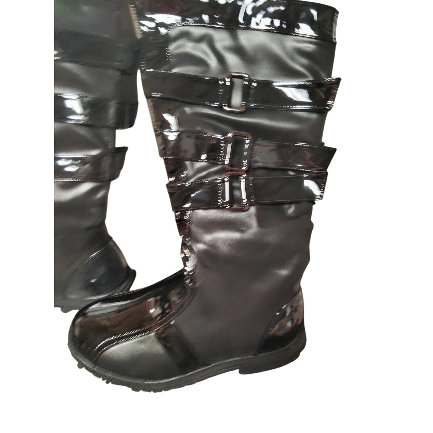 Ellie Shoes 1031 Darth 3-Buckle Men’s Boots – Black, LG (12/13), Knee-High Costume Footwear