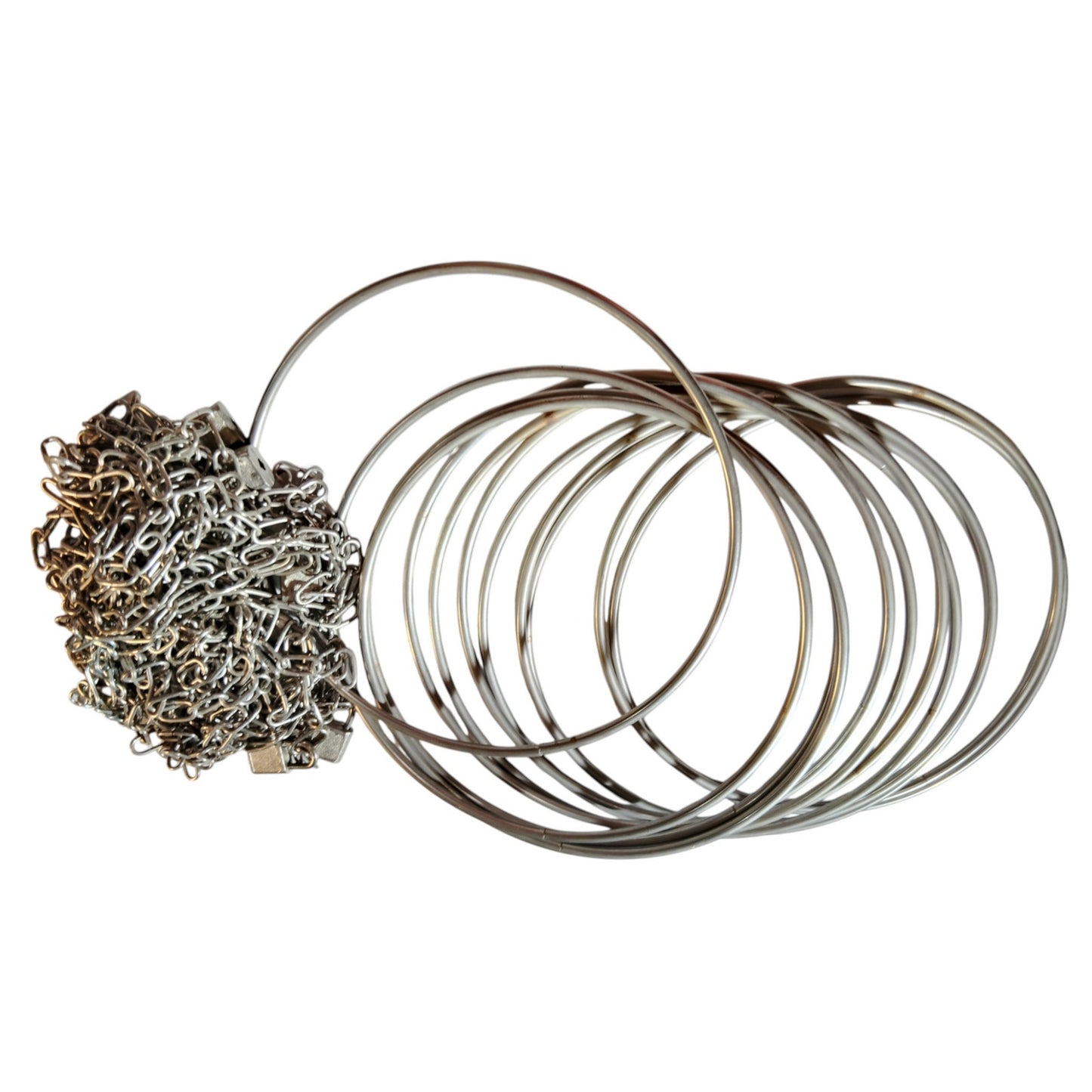 Retail Hardware Bundle –12 x 8" Stainless Rings, 9 Locks (No Keys), 9 Chains