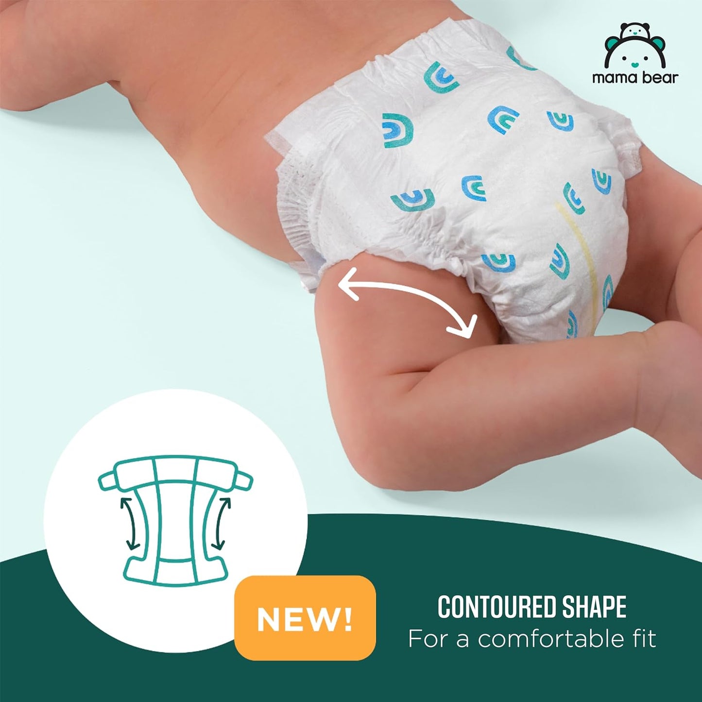 Mama Bear Gentle Touch Diapers – Size 6, 108 Count (4 Packs of 27), Hypoallergenic, Leak Protection