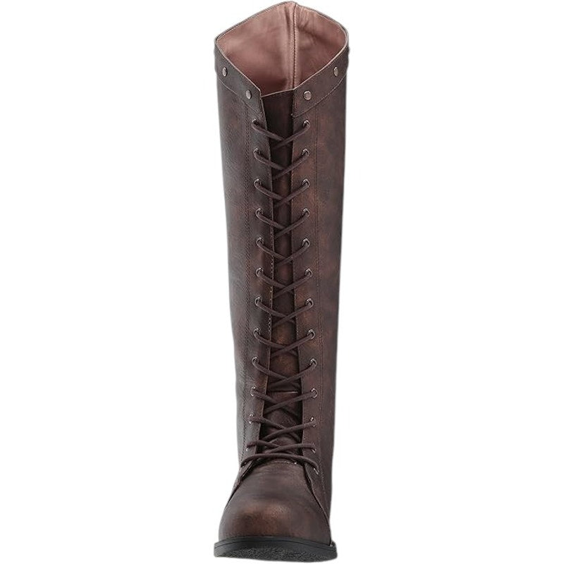 Ellie Shoes Women’s Knee High Boots – Brown, Size 7, Style 181-HUNTRESS, 1" Heel