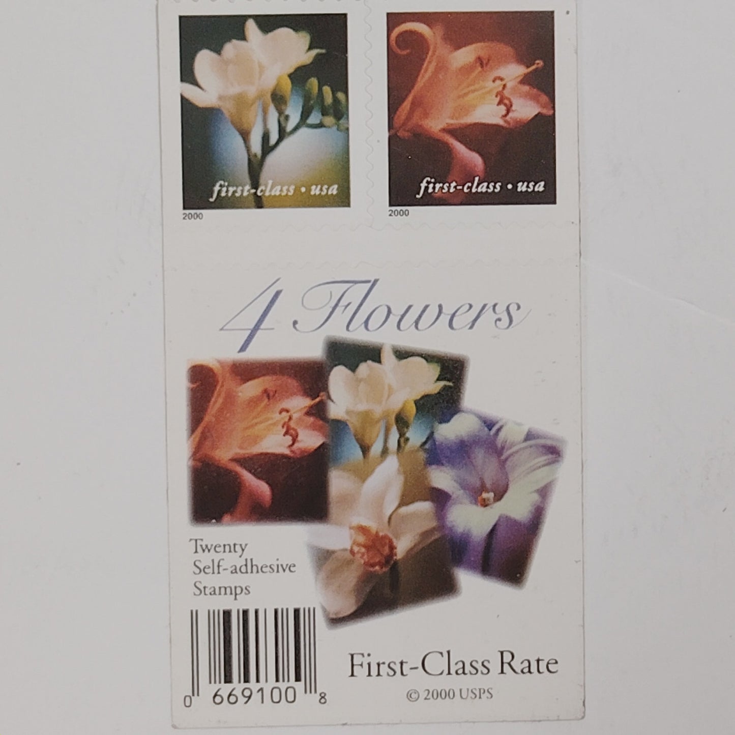 2000 Four Flowers Stamps – Lot of 14/20 – 34¢ – MNH – Photographic USPS Booklet