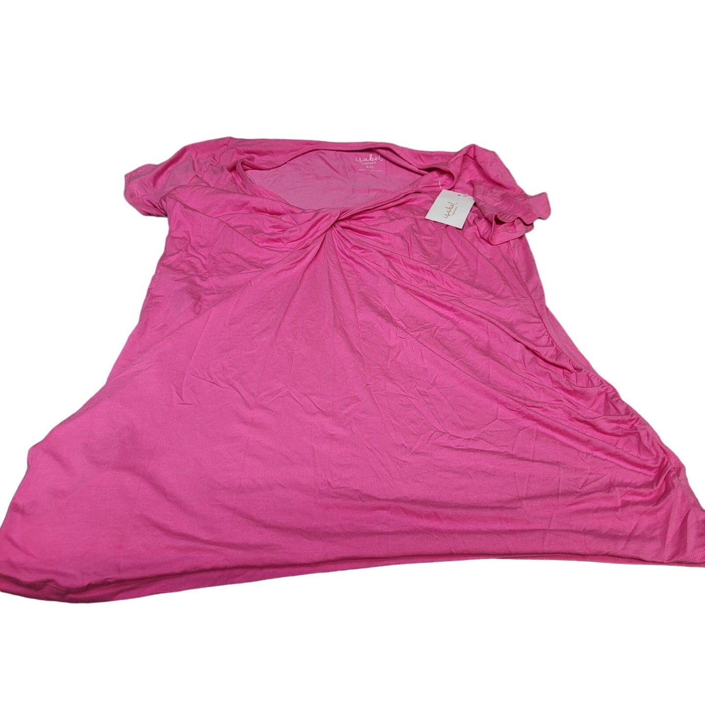 S/S Twist-Front Maternity Top, Isabel Maternity by Ingrid & Isabel Pink XXL (17)