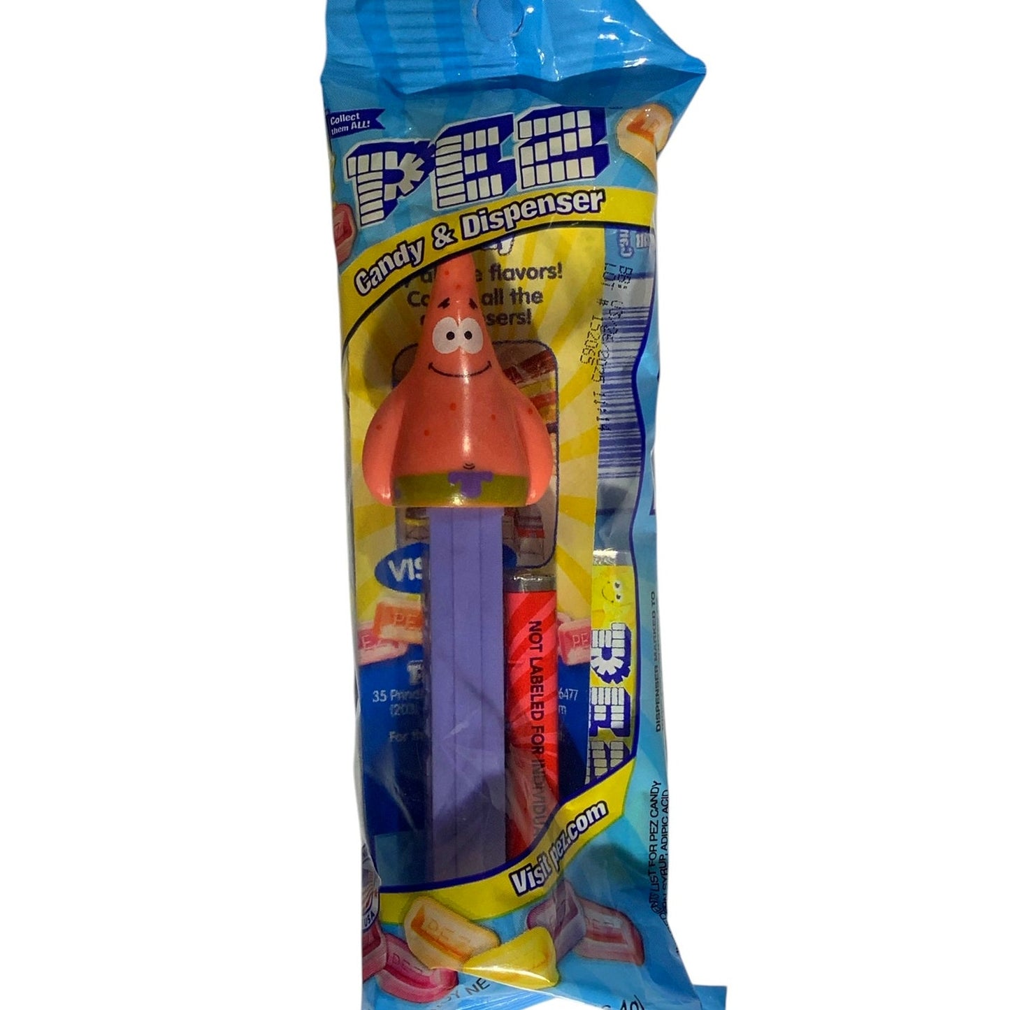 Spongebob, Patrick, Retired, 2014 Pez Candy Dispenser, Sealed NIP Product