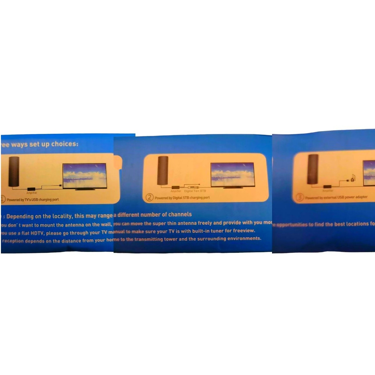Digital HDTV Antenna Indoor/Outdoor Amplified TV
