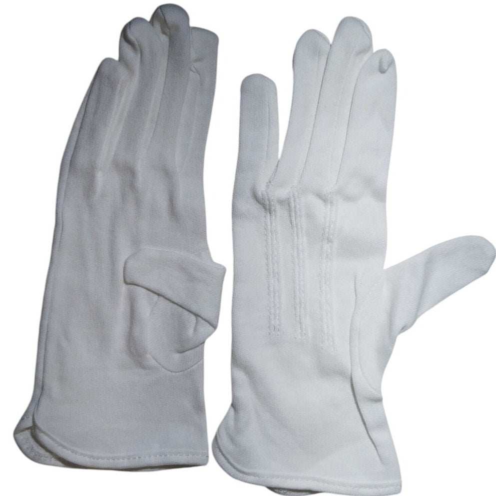 StylePlus White Cotton Gloves – Slip-On, Size X-Small, COT-200-XS