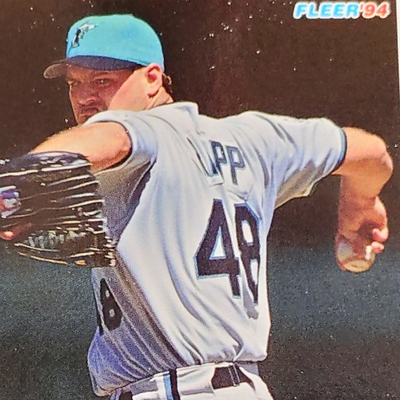 Pat Rapp, Florida Marlins, #473, 1994 Fleer Baseball Collector's Card