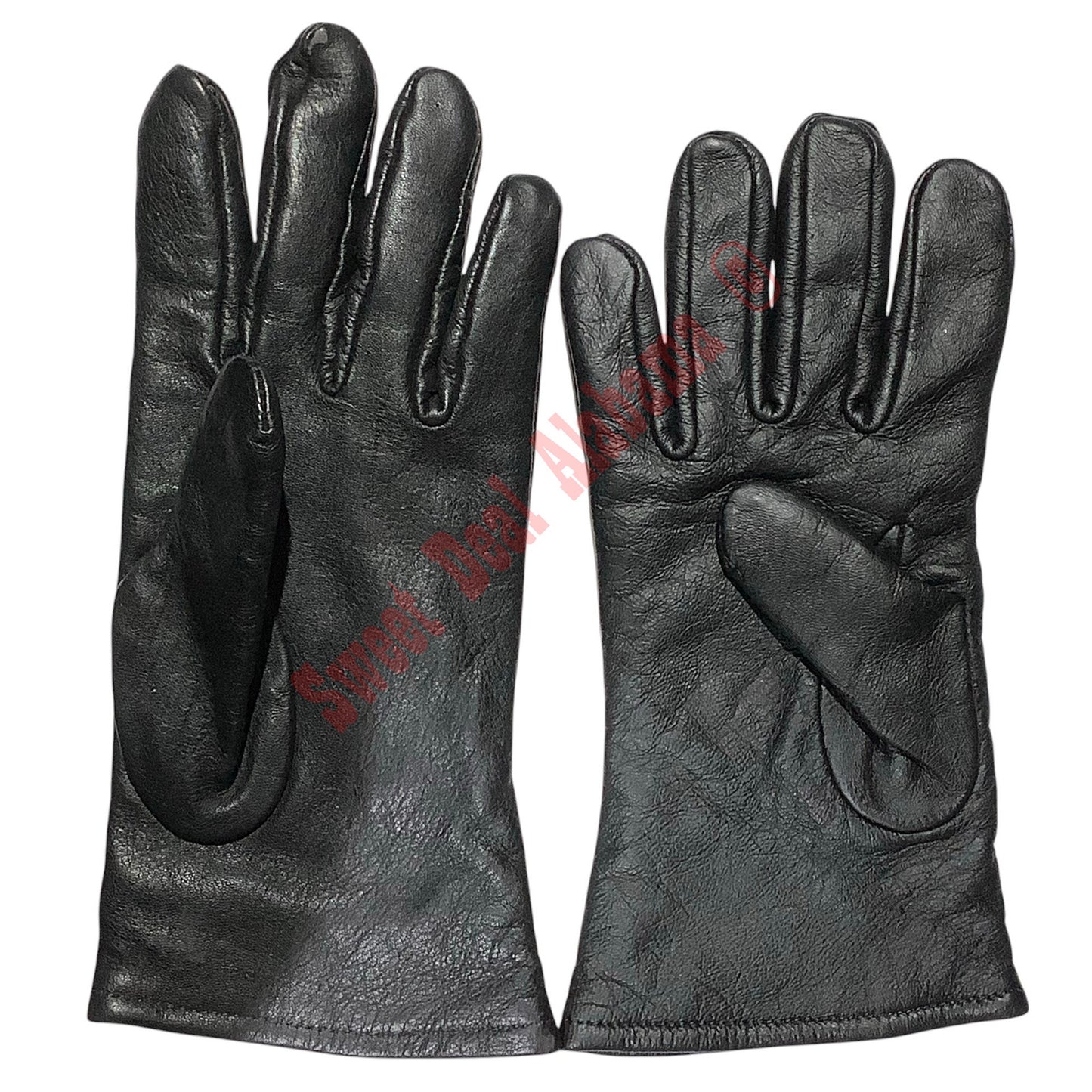 Black Leather Dress Uniform Gloves, Size 7C/8 (Medium)