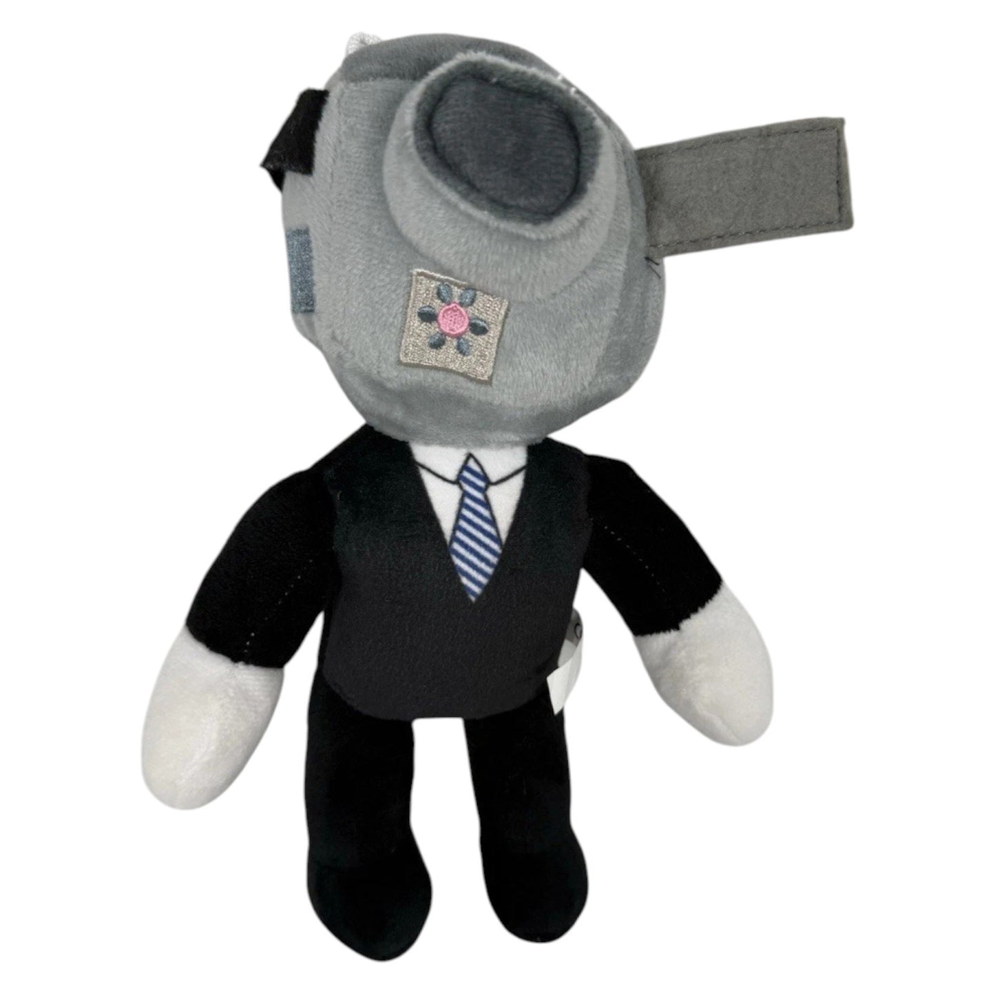 Skibidi Toilet Plush – Titan TV Man in Suit with Clock Attachment – Horror Cartoon Game Stuffed Doll